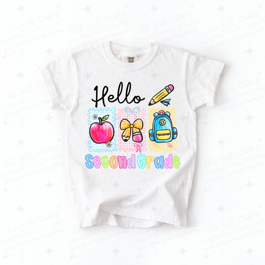 COQUETTE HELLO SECOND GRADE - DTF TRANSFER