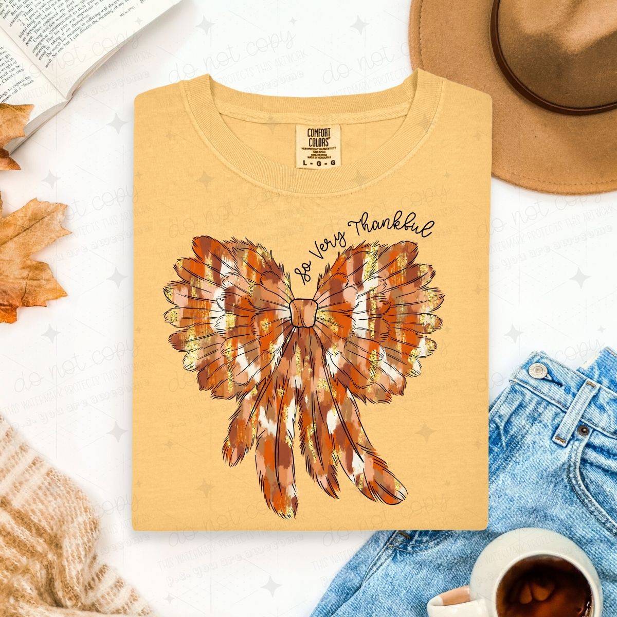 COQUETTE SO VERY THANKFUL - DTF TRANSFER