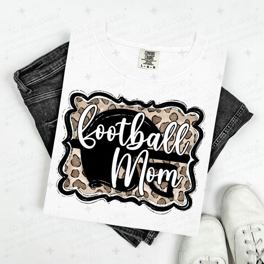 FOOTBALL MOM - ANIMAL PRINT - DTF TRANSFER