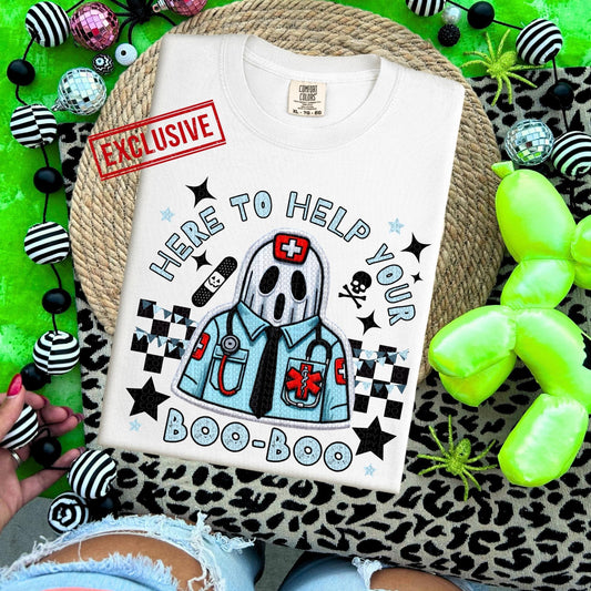 HERE TO HELP YOUR BOO BOO *OLLIE & CO. EXCLUSIVE* - DTF TRANSFER