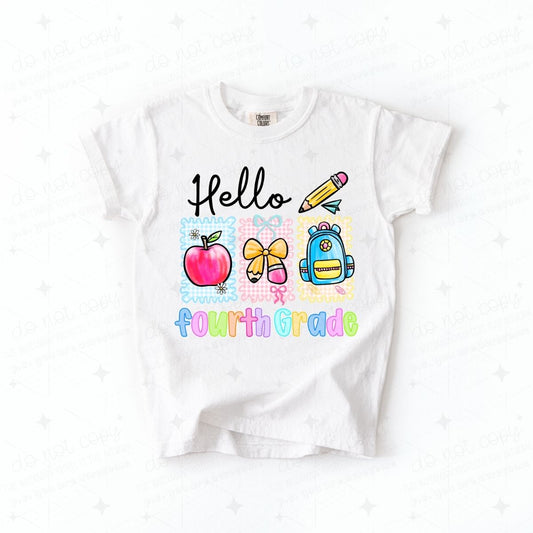 COQUETTE HELLO FOURTH GRADE - DTF TRANSFER