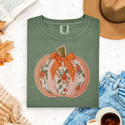 COQUETTE PATCHWORK PUMPKIN - DTF TRANSFER