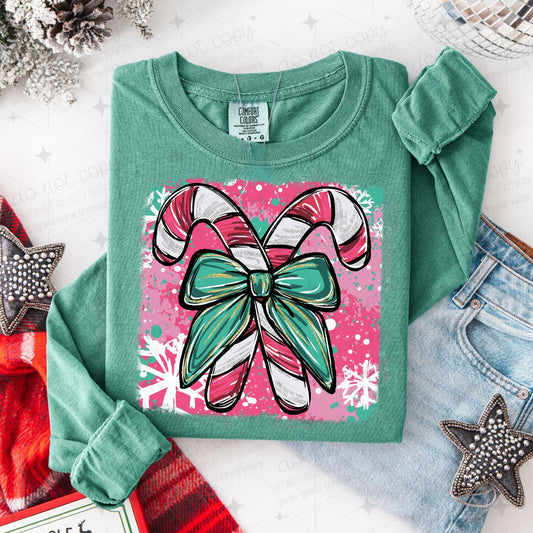 WATERCOLOR CANDY CANES - DTF TRANSFER