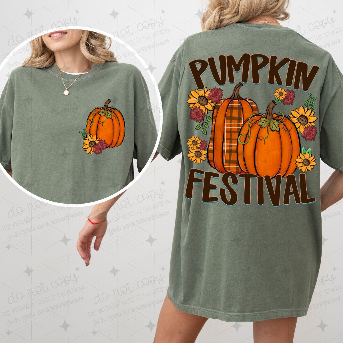 PUMPKIN  FESTIVAL - FRONT+BACK - DTF TRANSFER