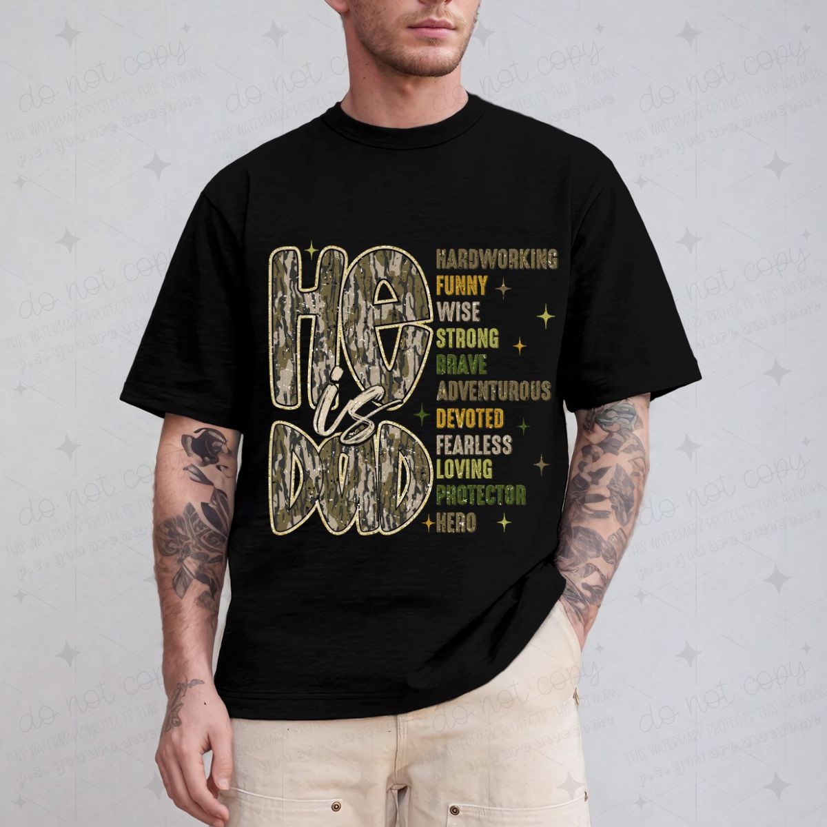 HE IS DAD - DTF TRANSFER