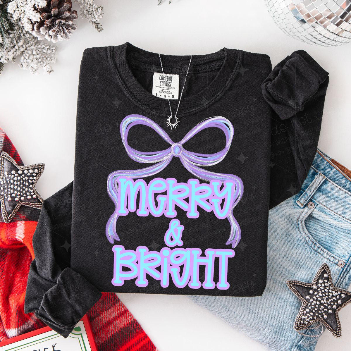 COQUETTE MERRY AND BRIGHT - DTF TRANSFER