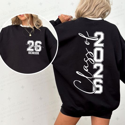 CLASS OF 2026 - FRONT+BACK - DTF TRANSFER