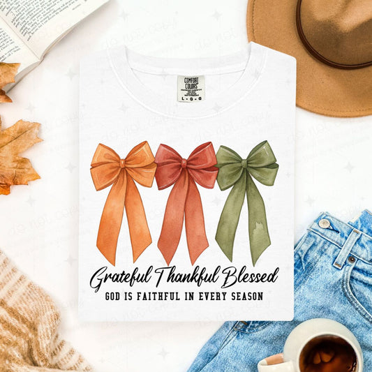 COQUETTE GRATEFUL THANKFUL BLESSED - DTF TRANSFER