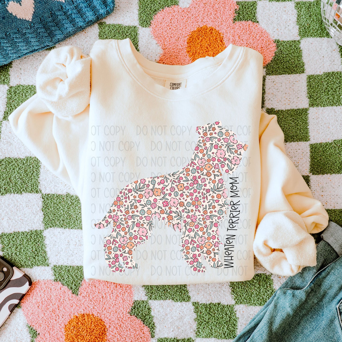 DOG MOM FLORAL - DTF TRANSFER