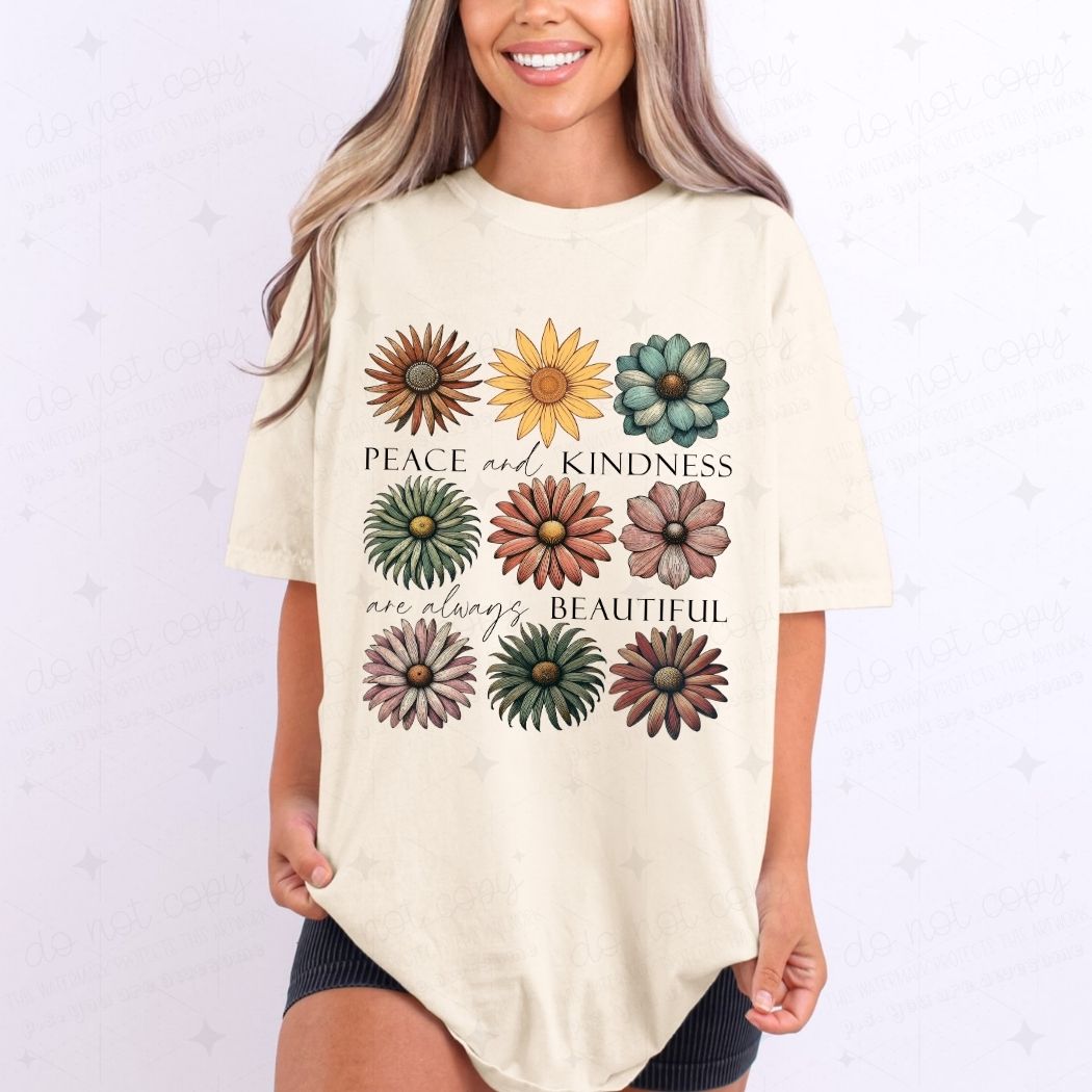 PEACE AND KINDNESS - DTF TRANSFER