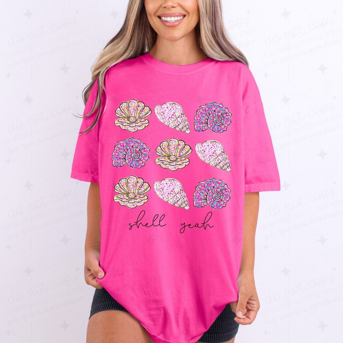 SHELL YEAH *BLACK* - DTF TRANSFER