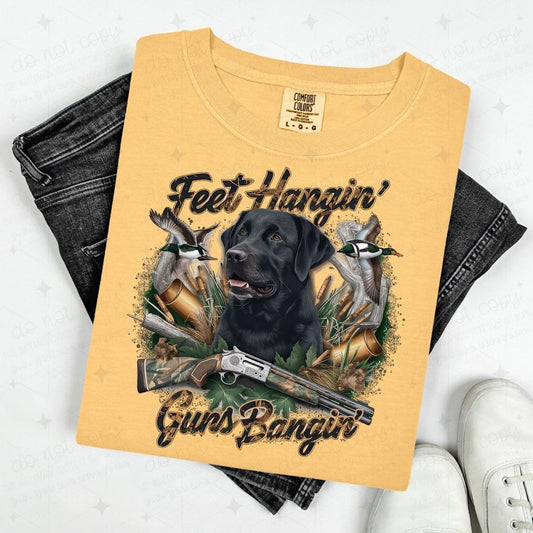 FEET HANGIN' GUNS BANGIN' - DTF TRANSFER