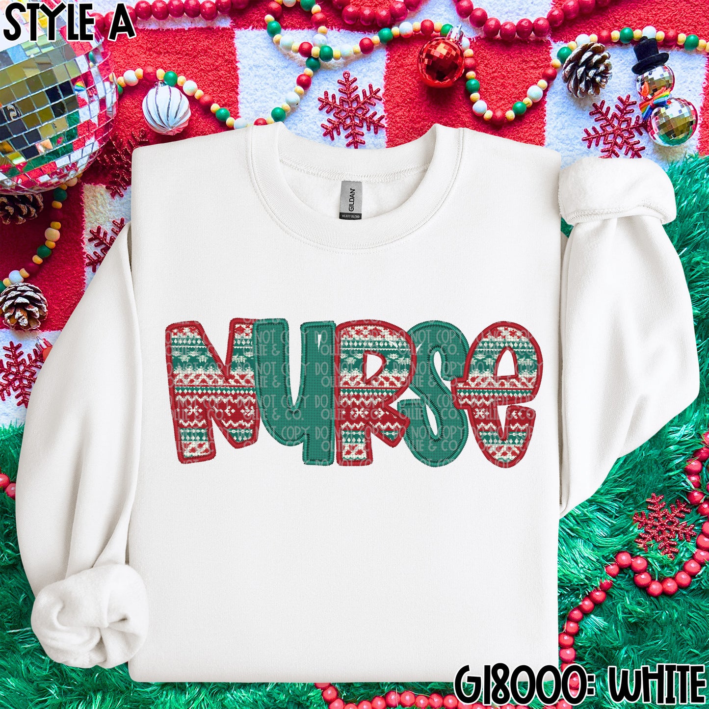 FAUX EMBROIDERY CHRISTMAS OCCUPATIONS *OLLIE & CO. EXCLUSIVE* - CUSTOM TRANSFER