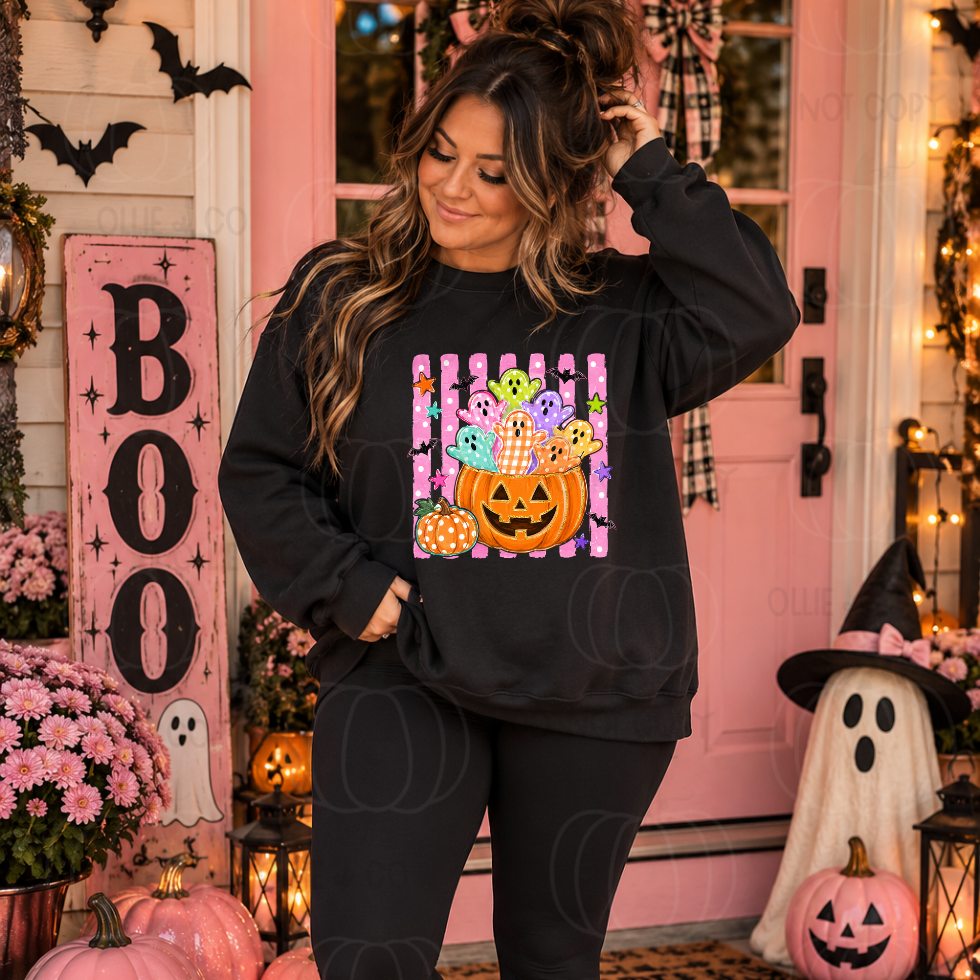 GHOST PUMPKIN BUCKET - DTF TRANSFER