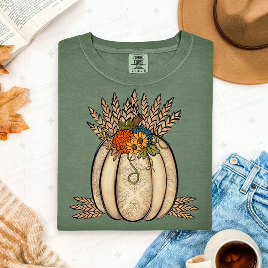 FLORAL PUMPKIN - DTF TRANSFER