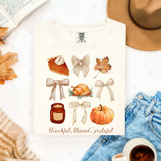 COQUETTE THANKFUL BLESSED GRATEFUL - DTF TRANSFER