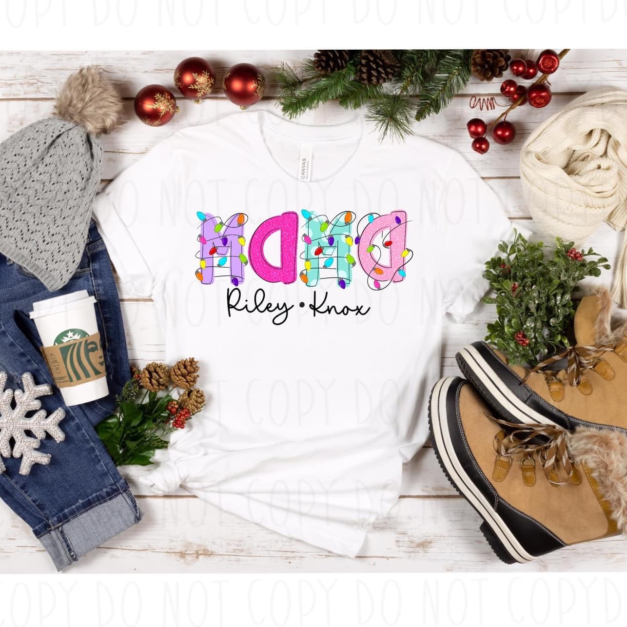 NEON LIGHTS TITLE W/ KIDS NAMES - CUSTOM TRANSFER