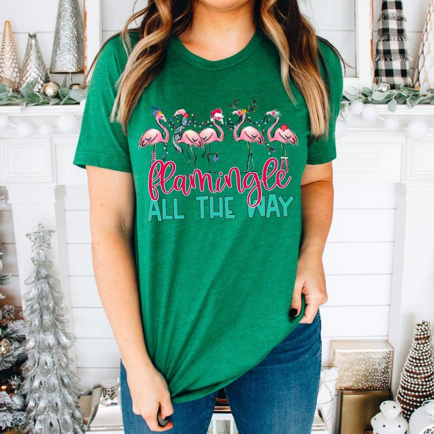 FLAMINGLE ALL THE WAY - DTF TRANSFER