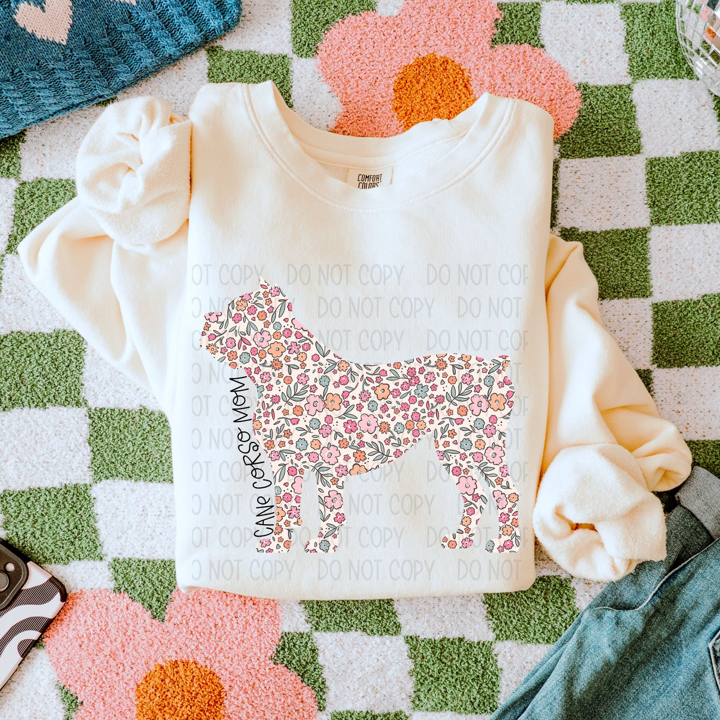 DOG MOM FLORAL - DTF TRANSFER