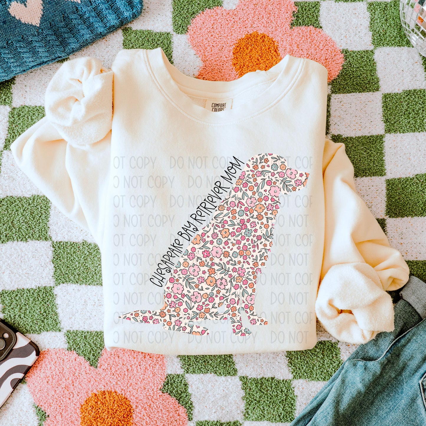 DOG MOM FLORAL - DTF TRANSFER