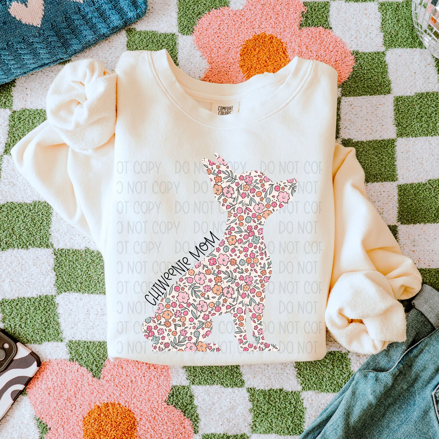 DOG MOM FLORAL - DTF TRANSFER