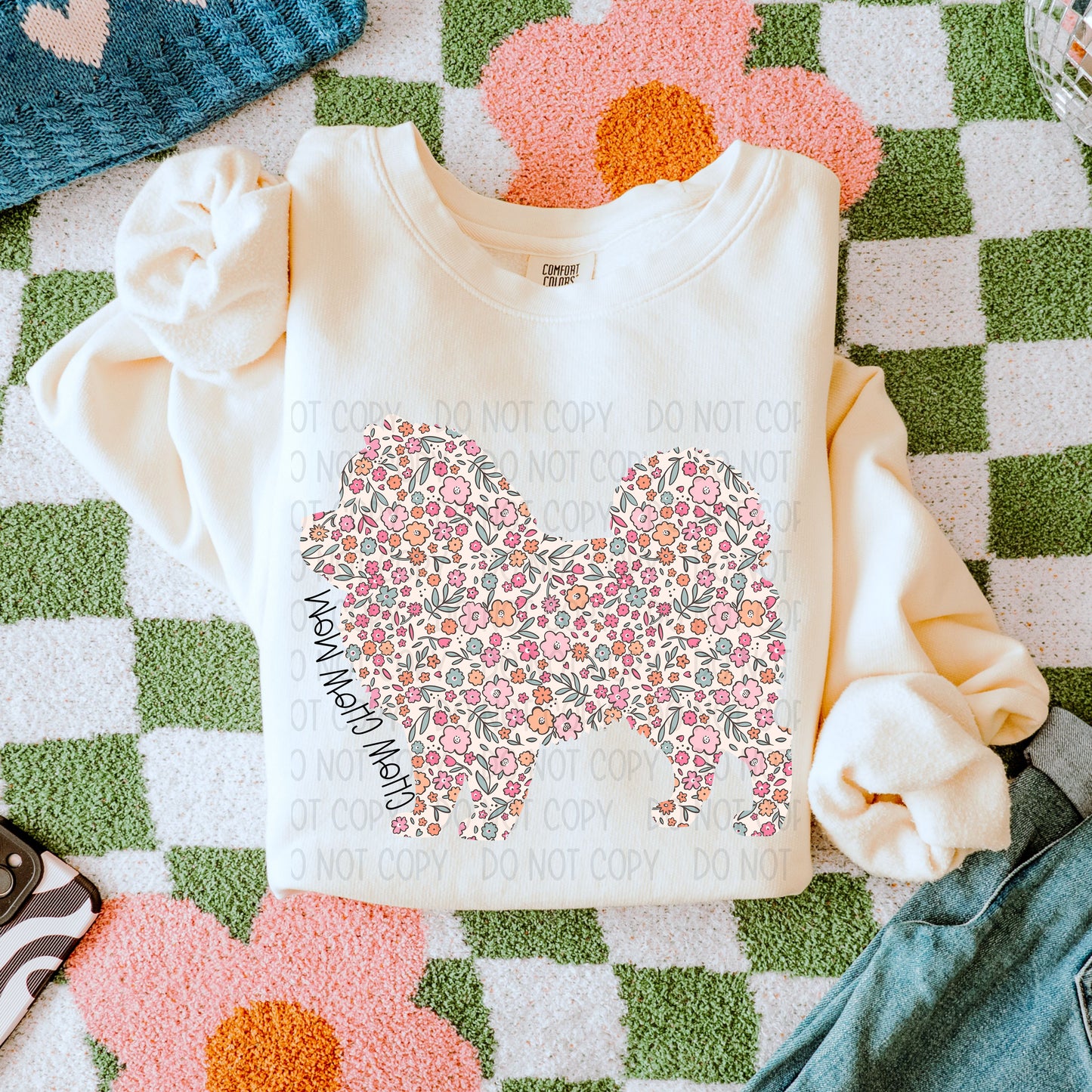 DOG MOM FLORAL - DTF TRANSFER