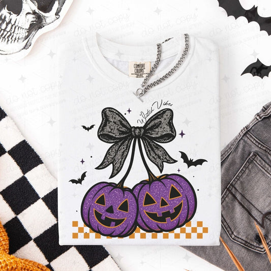 COQUETTE WITCH VIBES - FAUX GLITTER - DTF TRANSFER