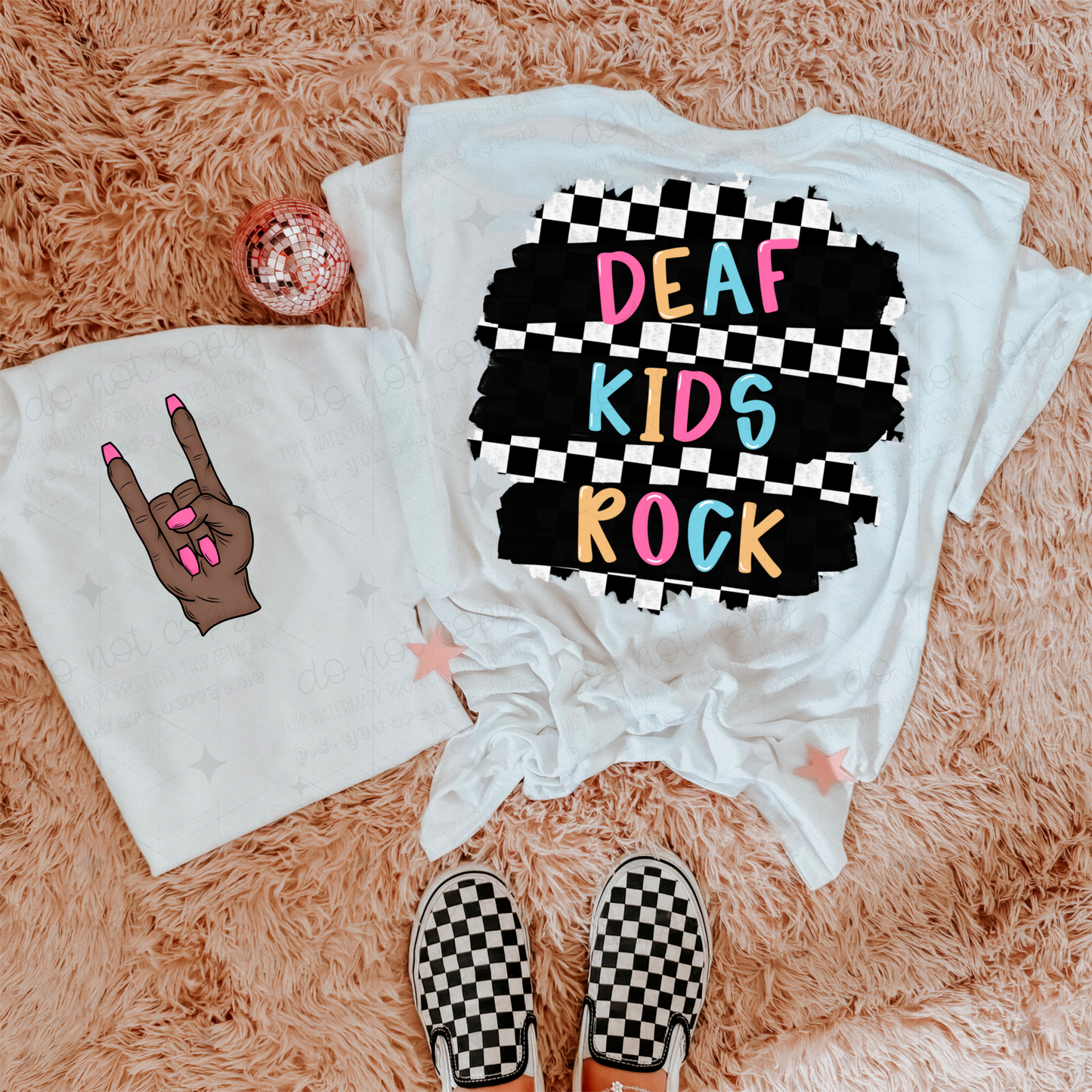 DEAF KIDS ROCK *OLLIE & CO EXCLUSIVE* - FRONT+BACK - DTF TRANSFER
