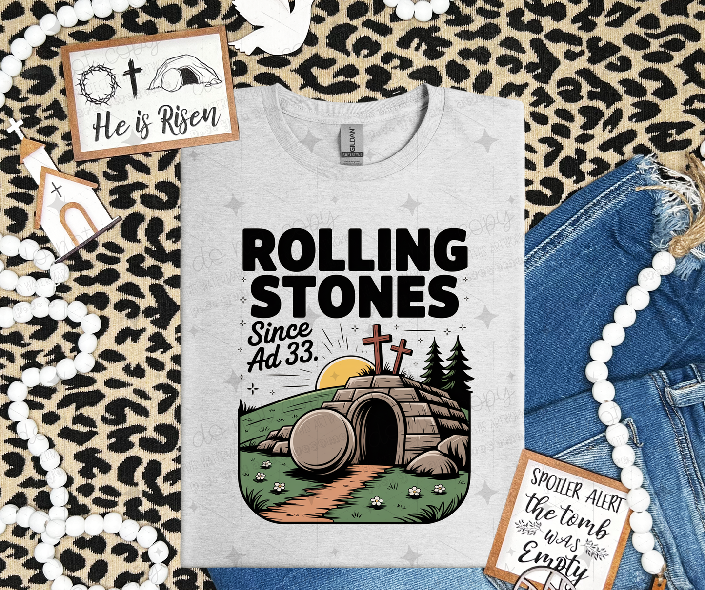 ROLLING STONES SINCE AD 33 - DTF TRANSFER