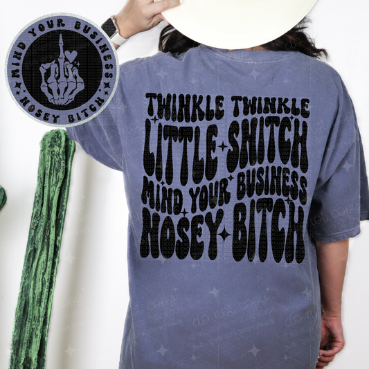 TWINKLE TWINKLE *OLLIE & CO. EXCLUSIVE* - FRONT+BACK - DTF TRANSFER