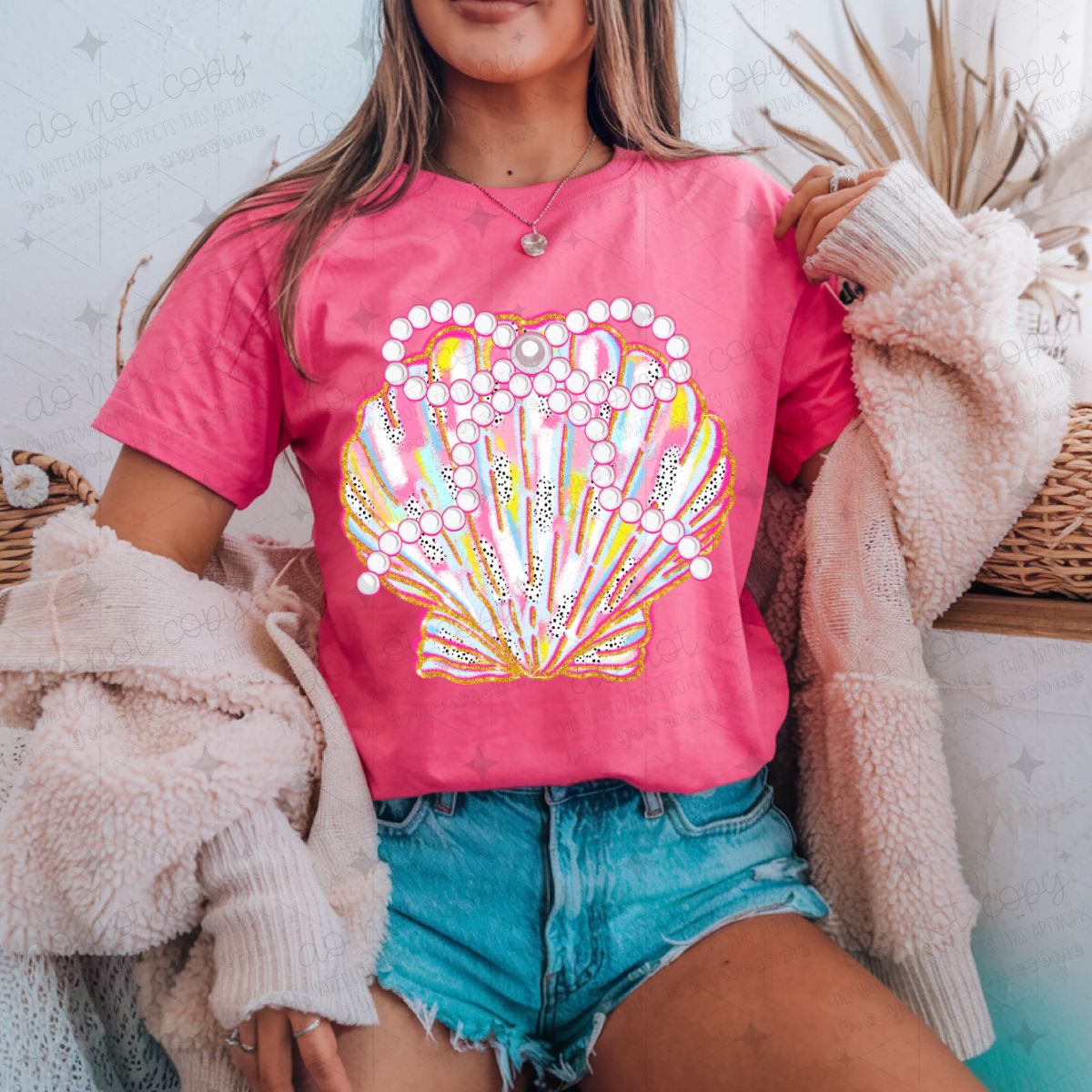 COQUETTE SEASHELL - COMPLETED TEE