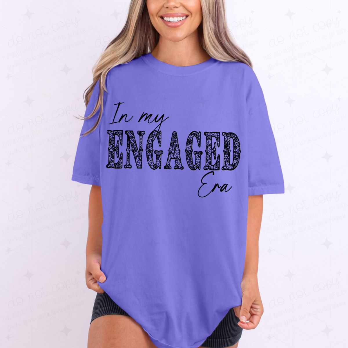 IN MY ENGAGED ERA - FAUX LACE - DTF TRANSFER