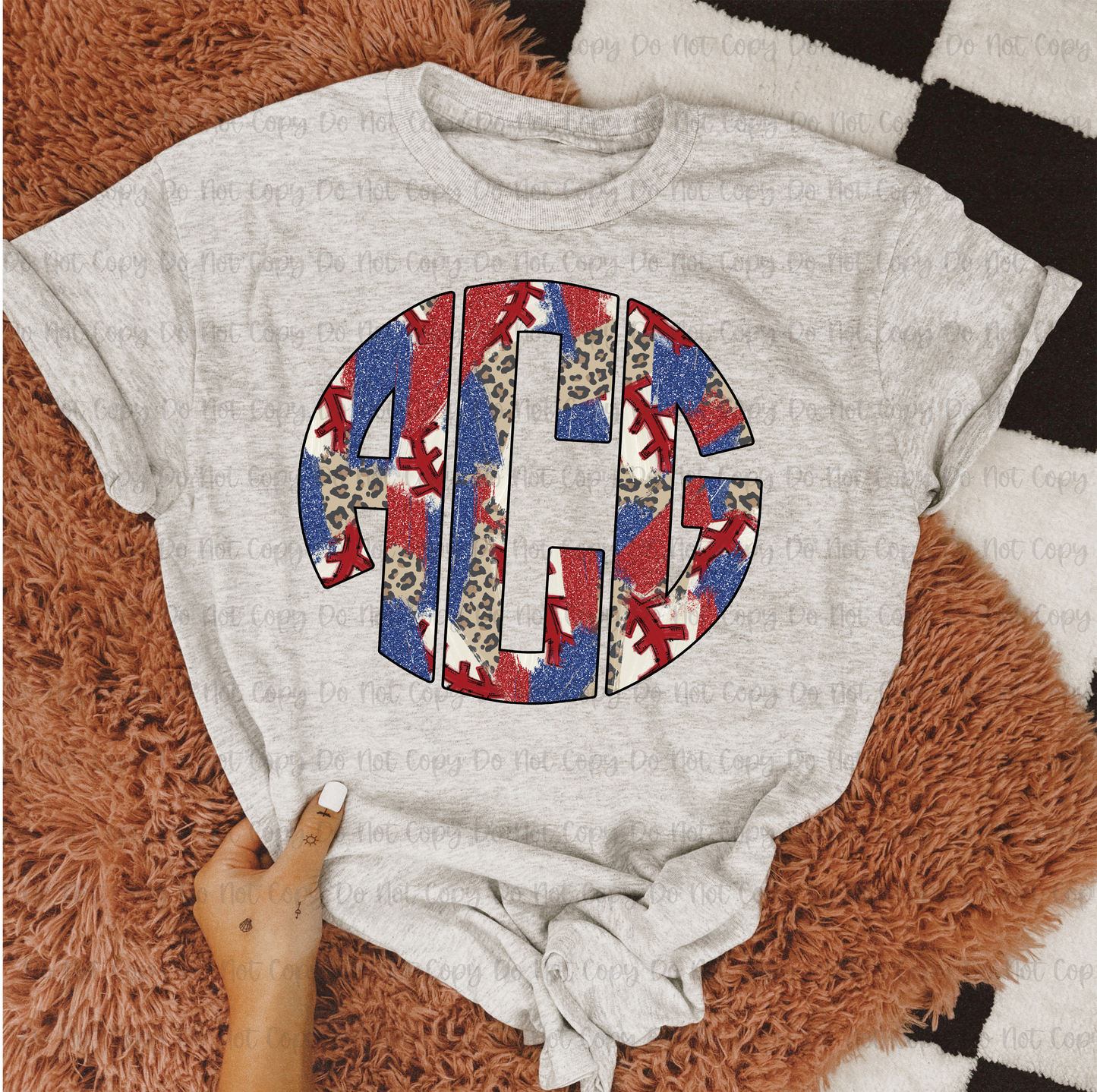 BASEBALL BRUSHSTROKE MONOGRAM - CUSTOM TRANSFER
