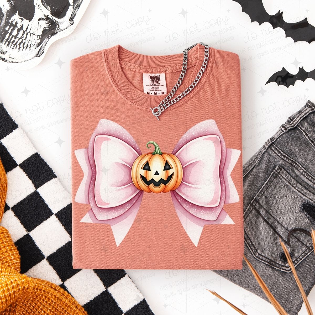 COQUETTE JACK O LANTERN BOW - DTF TRANSFER