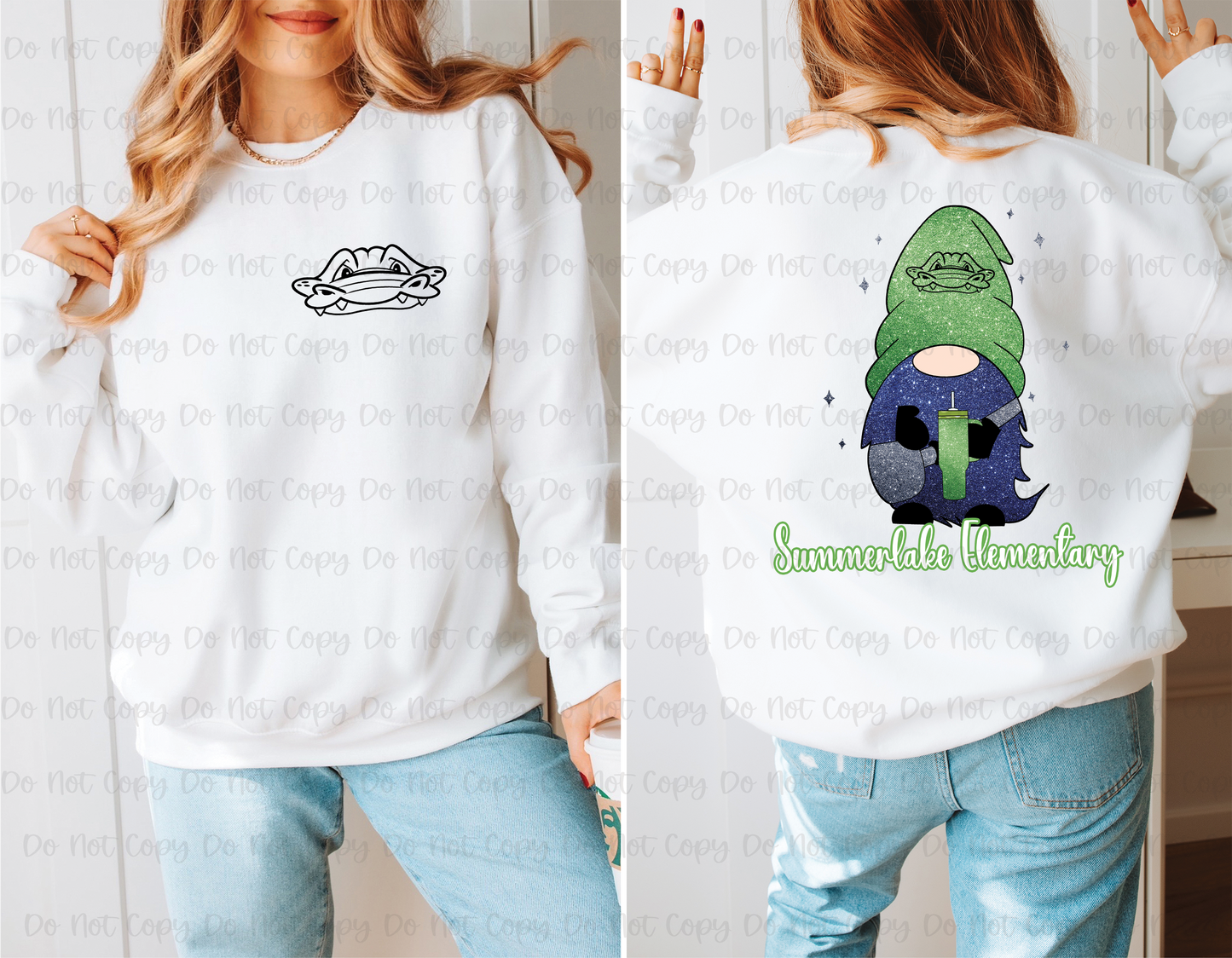 BOUJEE GNOME SCHOOL - FRONT+BACK - CUSTOM TRANSFER