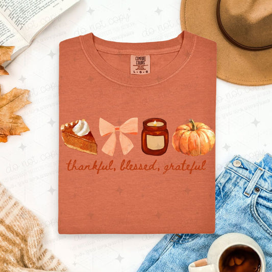 COQUETTE THANKFUL BLESSED GRATEFUL - DTF TRANSFER