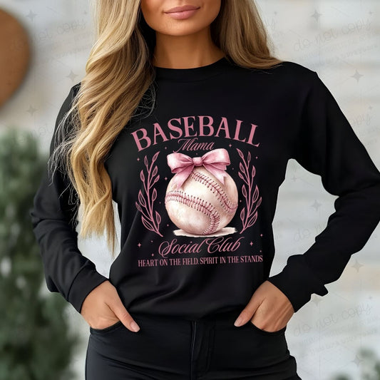 COQUETTE BASEBALL MAMA - LIGHT FONT - DTF TRANSFER