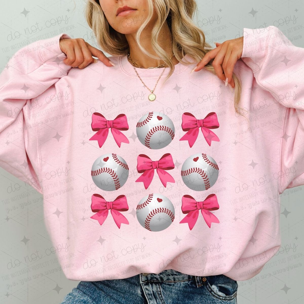 COQUETTE BASEBALL COLLAGE - DTF TRANSFER