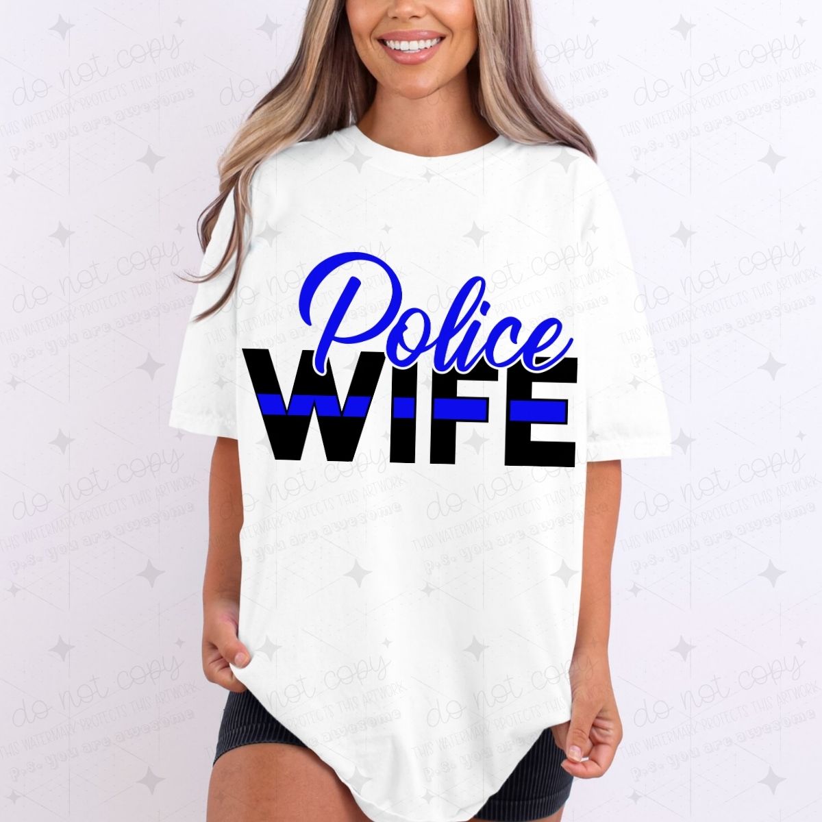 POLICE WIFE - DTF TRANSFER