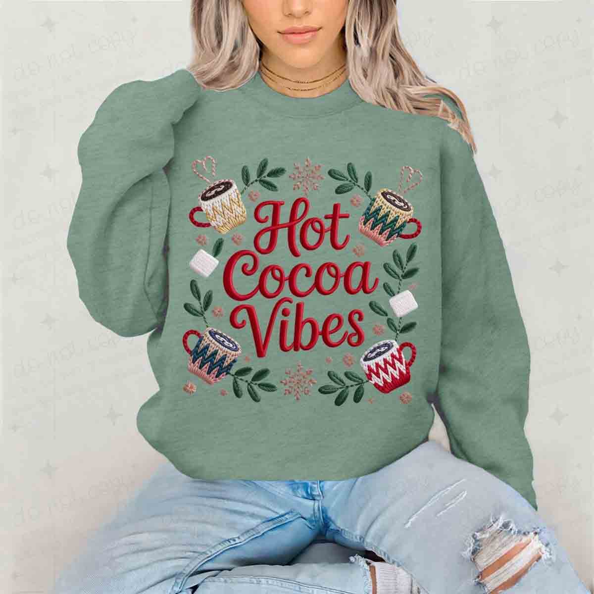 HOT COCOA VIBES - FAUX YARN - DTF TRANSFER