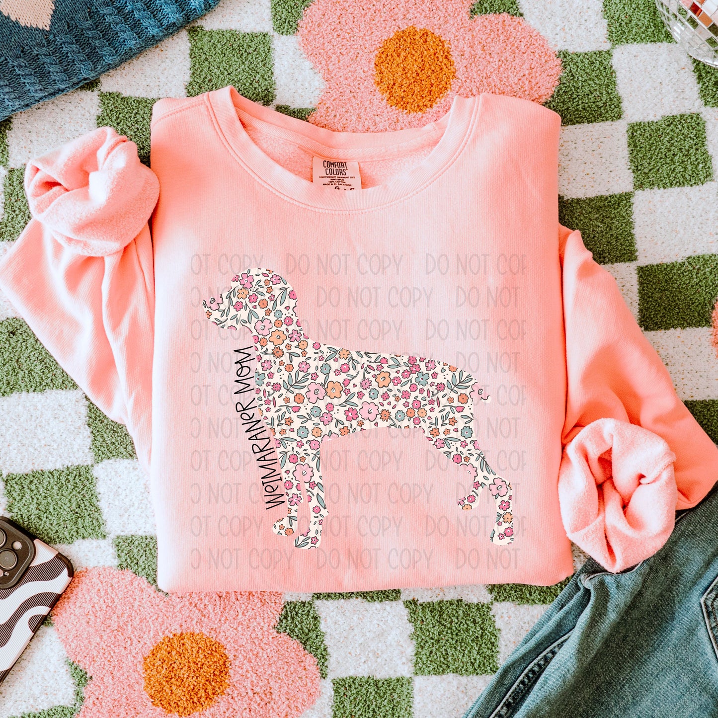 DOG MOM FLORAL - DTF TRANSFER