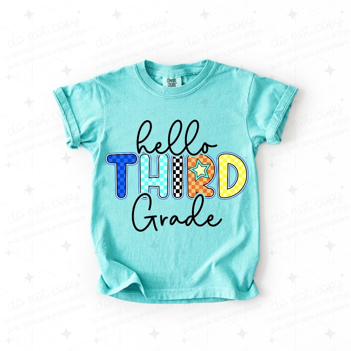 HELLO THIRD GRADE - DTF TRANSFER