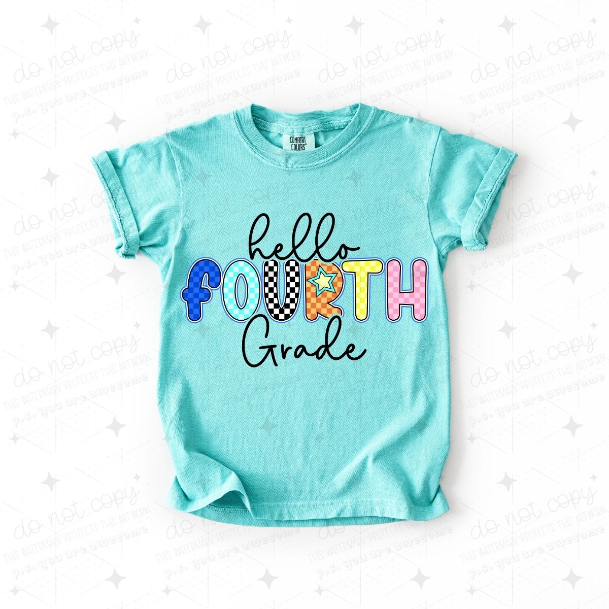 HELLO FOURTH GRADE - DTF TRANSFER