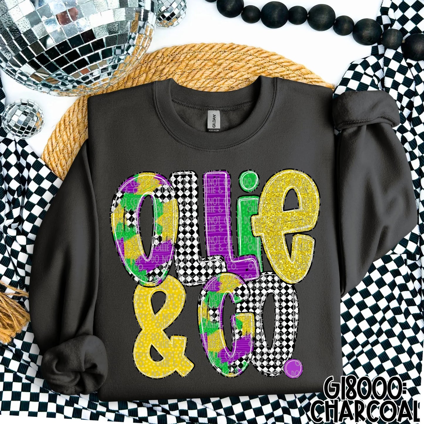 HAND LETTERED MARDI GRAS NAMES - MOCKUP ONLY