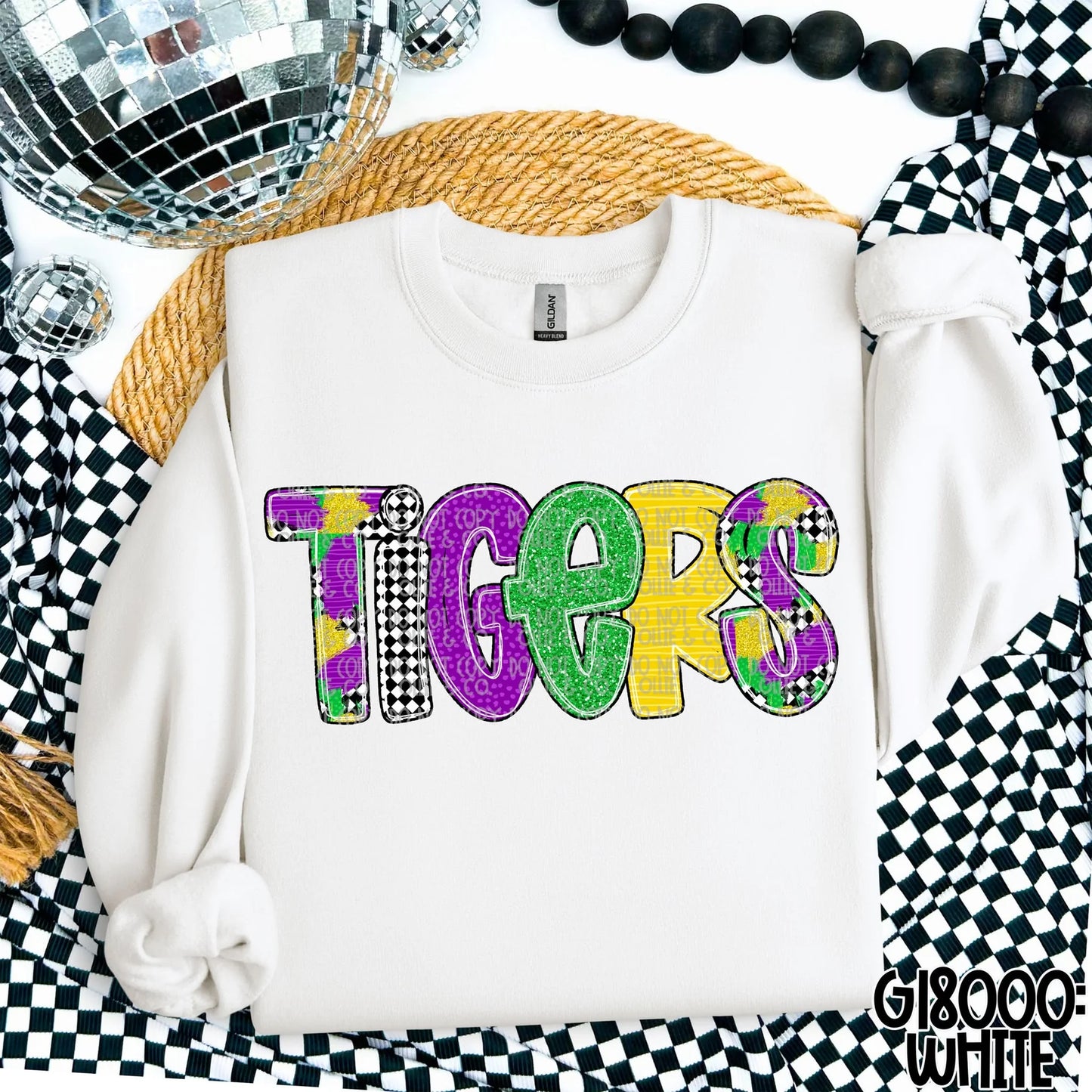 HAND LETTERED MARDI GRAS NAMES - MOCKUP ONLY