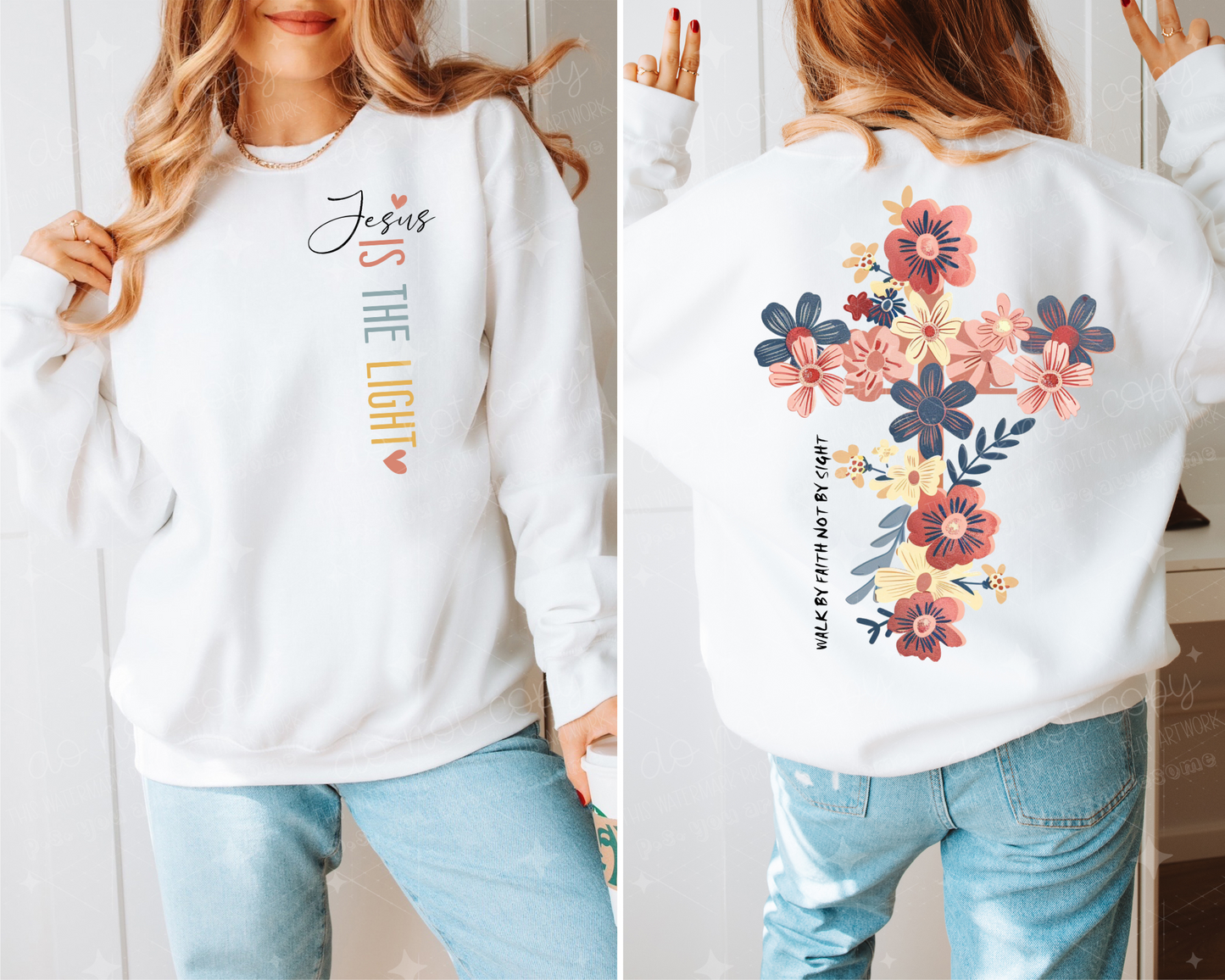 JESUS IS THE WAY - FRONT+BACK - DTF TRANSFER