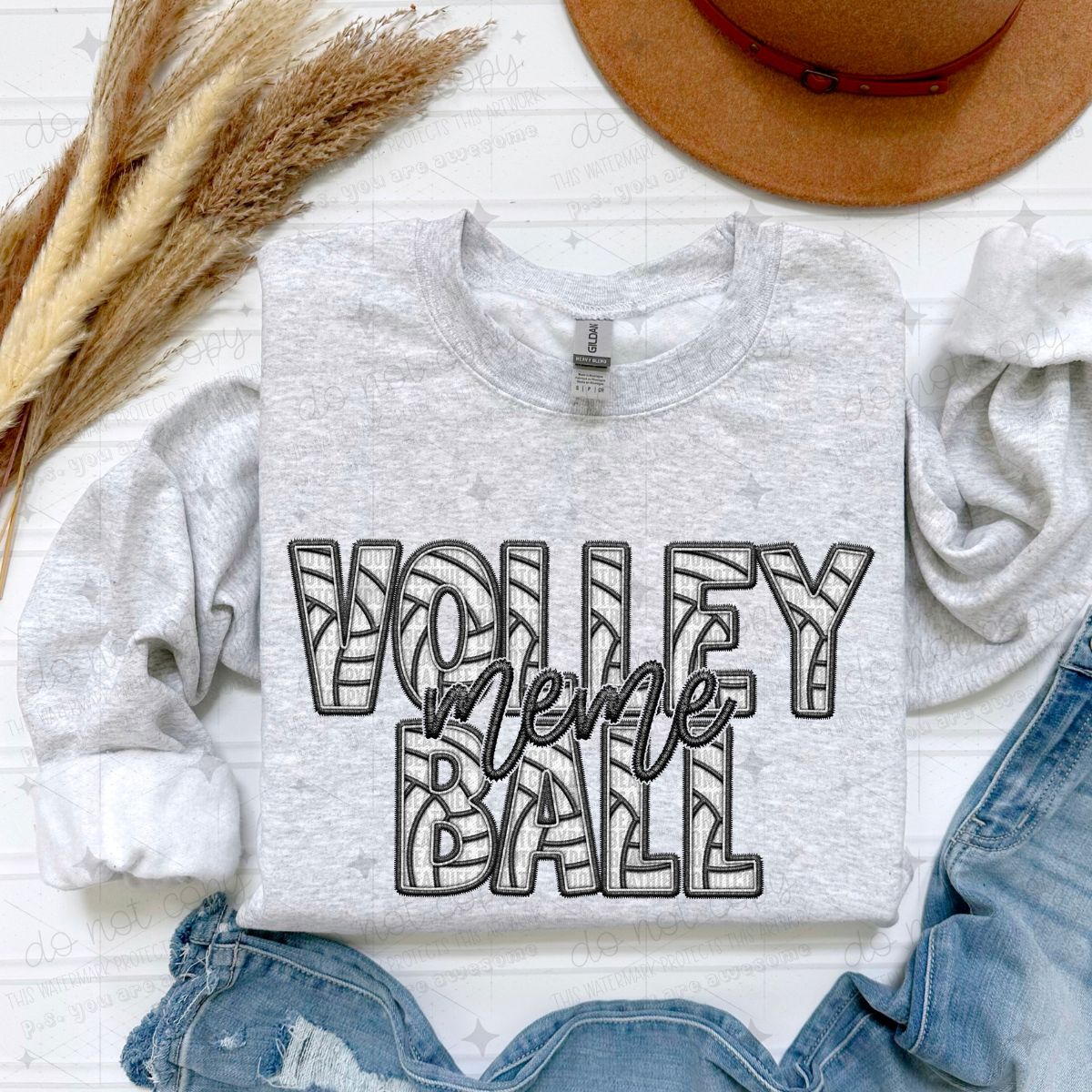 VOLLEYBALL - NAMES/FAUX EMBROIDERY - DTF TRANSFER
