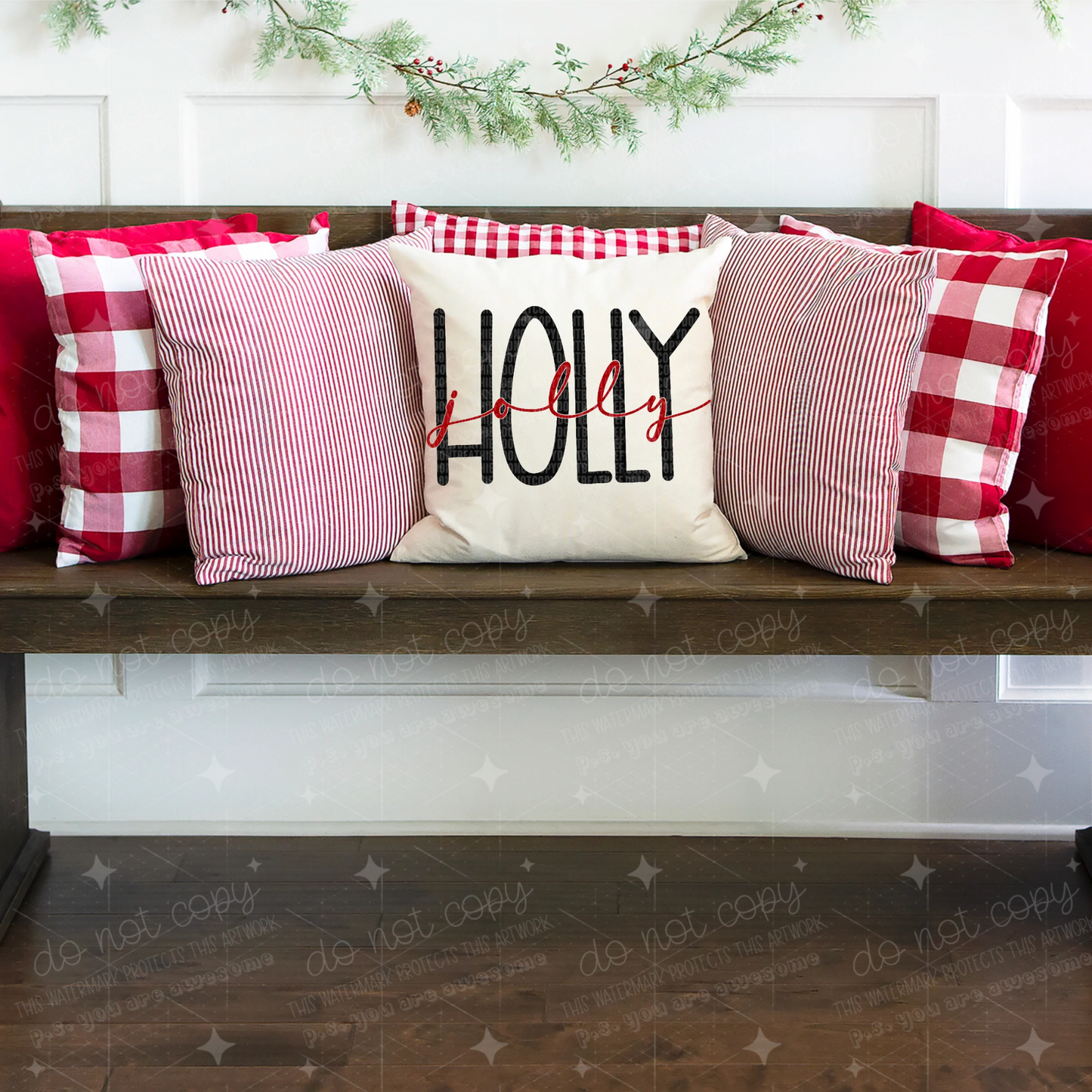 HOLLY JOLLY - DTF TRANSFER