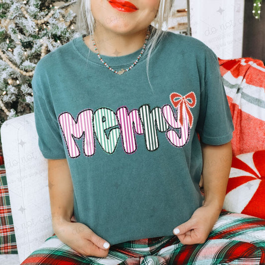 COQUETTE PREPPY MERRY - DTF TRANSFER