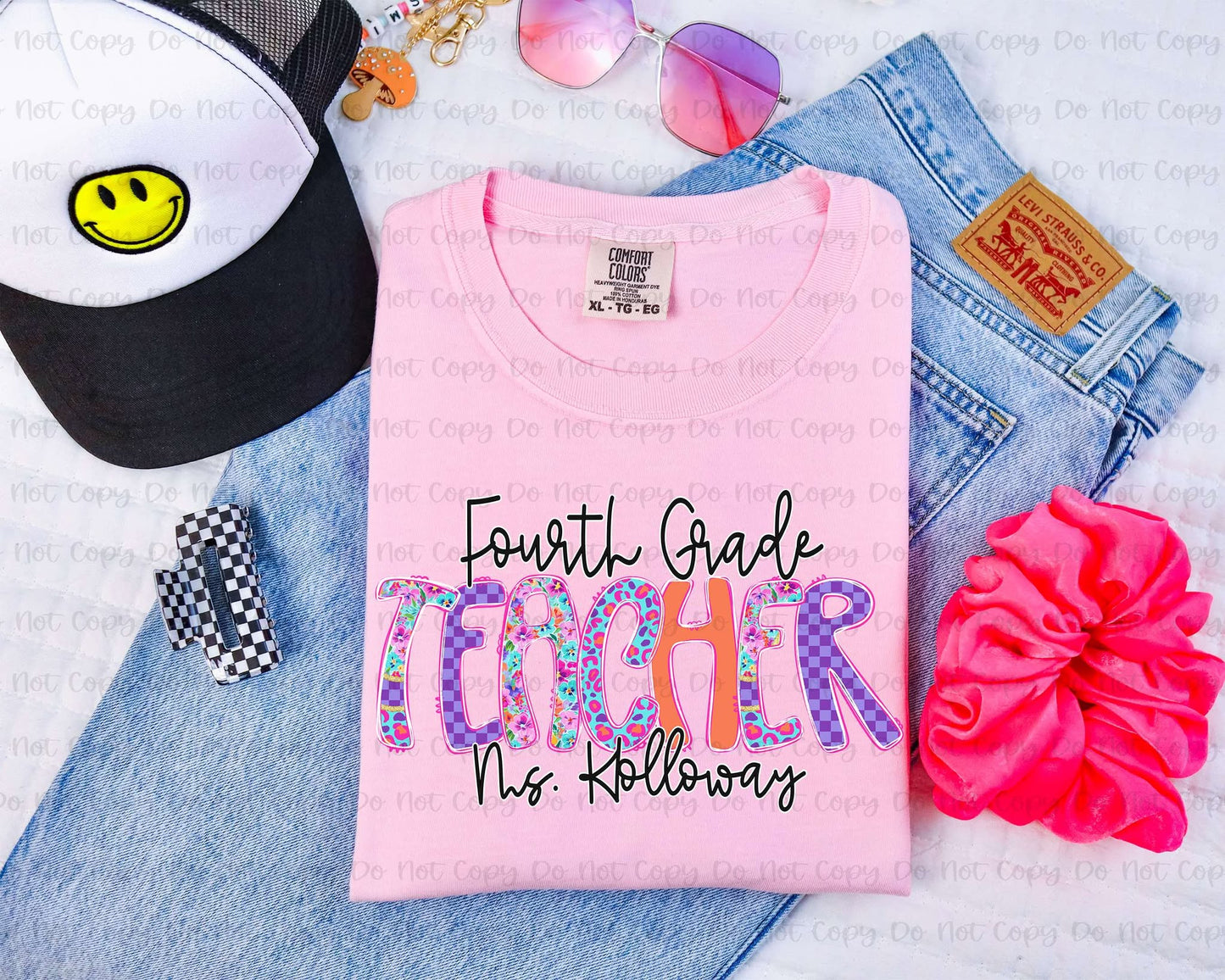 WILD PANSIES TEACHER WITH NAME - MOCKUP ONLY
